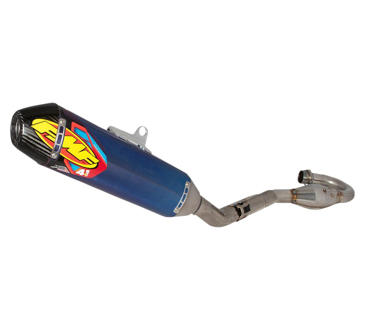 FMF Exhaust System Factory 4.1 RCT Megabomb Carbon Blue For Honda CRF 450 R 2021-2025